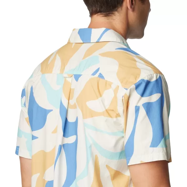 imageColumbia Mens Pine Canyon Short SleeveChalk Floristic