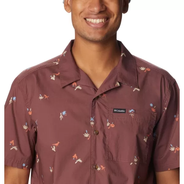 imageColumbia Mens Pine Canyon Short SleeveLight Raisin Baja Bonanza