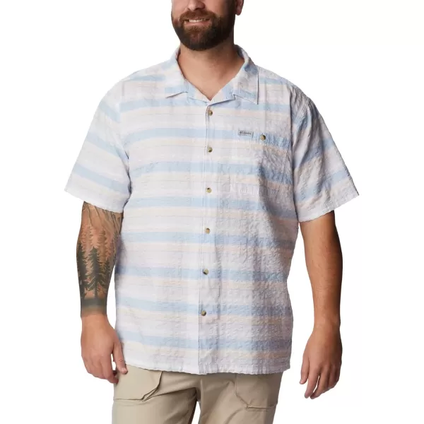 imageColumbia Mens Pine Canyon Short SleevePeach Blossom Stripe