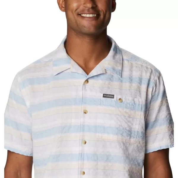 imageColumbia Mens Pine Canyon Short SleevePeach Blossom Stripe