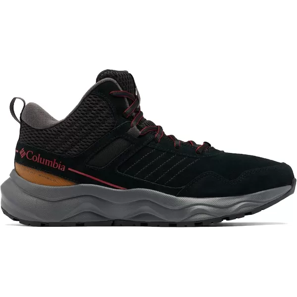 imageColumbia Mens Plateau Venture Mid Hiking ShoeBlackRed Element