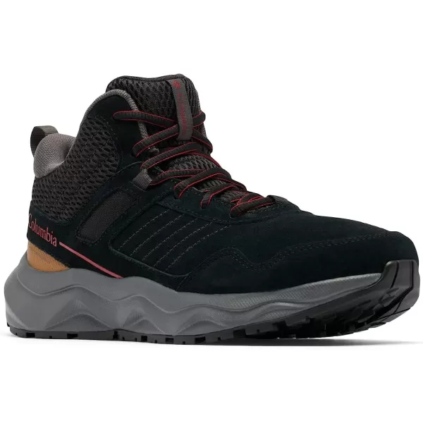 imageColumbia Mens Plateau Venture Mid Hiking ShoeBlackRed Element
