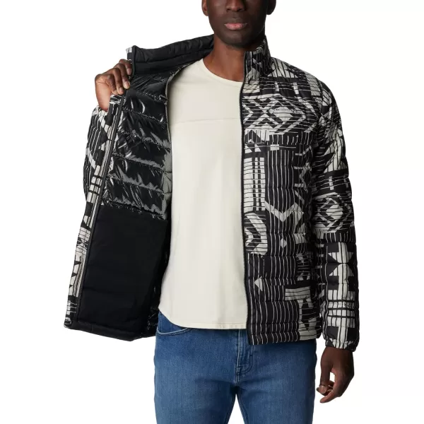 imageColumbia Mens Powder Lite JacketBlack Passages Print