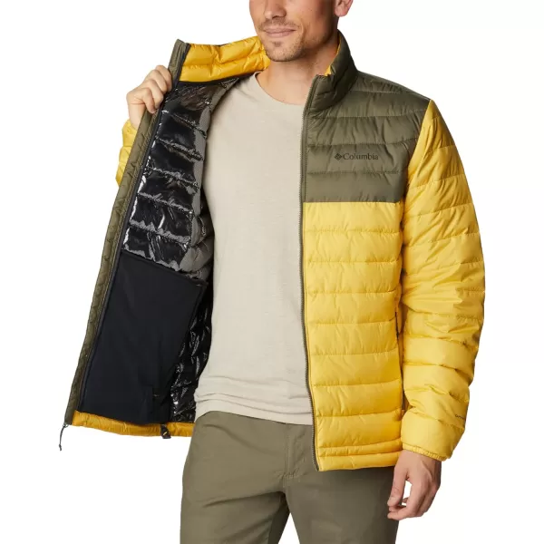 imageColumbia Mens Powder Lite JacketGolden NuggetStone Green