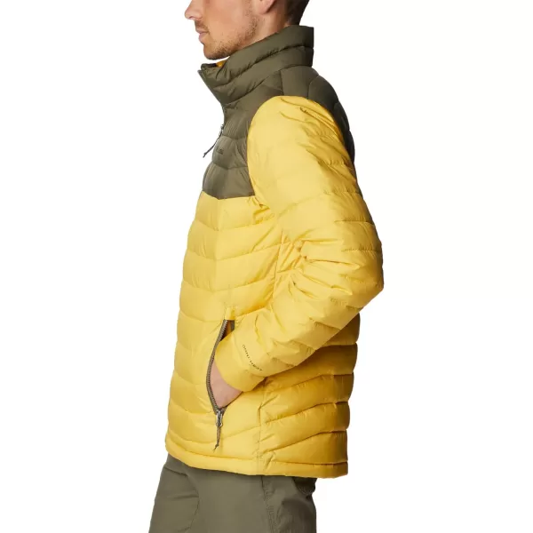 imageColumbia Mens Powder Lite JacketGolden NuggetStone Green
