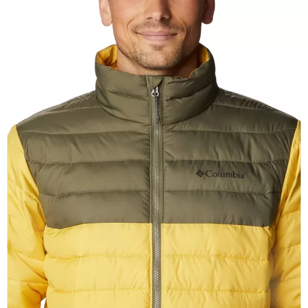 imageColumbia Mens Powder Lite JacketGolden NuggetStone Green