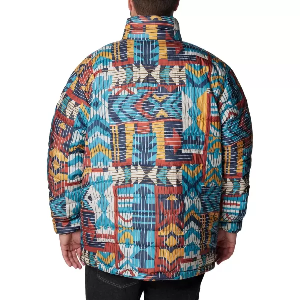 imageColumbia Mens Powder Lite JacketWarp Red Pathways Print