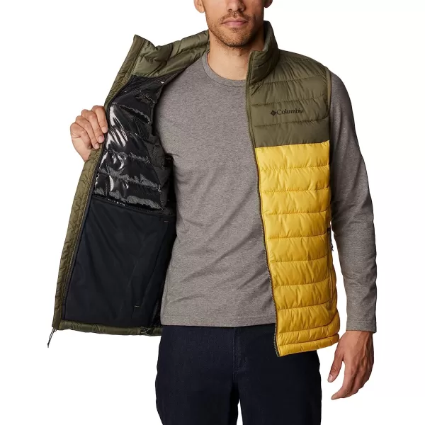 imageColumbia Mens Powder Lite VestGolden NuggetStone Green
