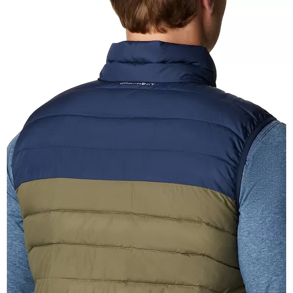 imageColumbia Mens Powder Lite VestStone GreenCollegiate Navy