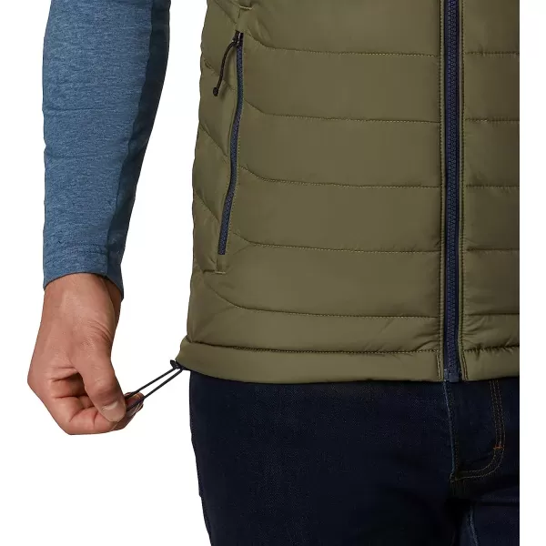 imageColumbia Mens Powder Lite VestStone GreenCollegiate Navy