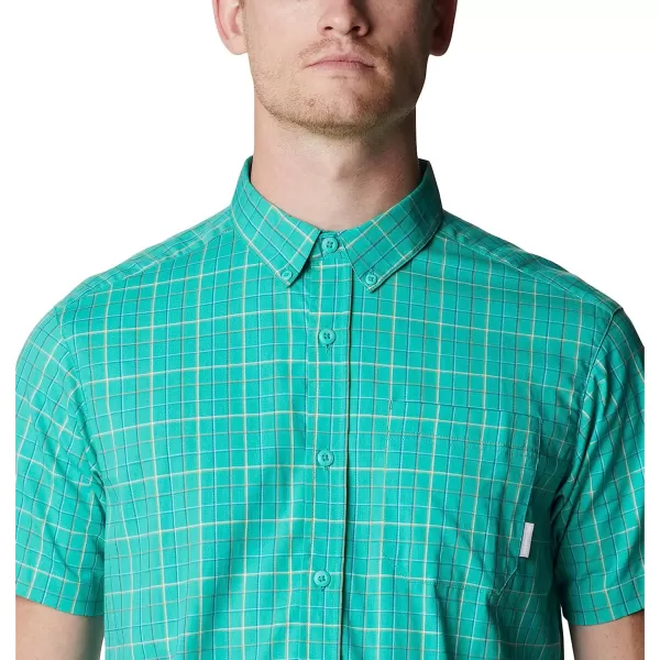 imageColumbia Mens Rapid Rivers Ii Short Sleeve ShirtElectric Turquoise Grid