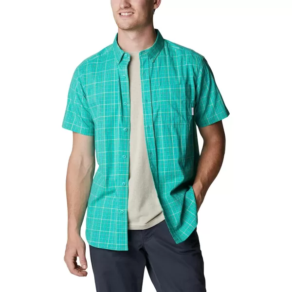 imageColumbia Mens Rapid Rivers Ii Short Sleeve ShirtElectric Turquoise Grid