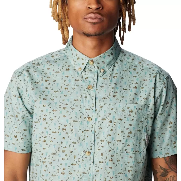 imageColumbia Mens Rapid Rivers Ii Short Sleeve ShirtStone BlueMakin Tracks Print