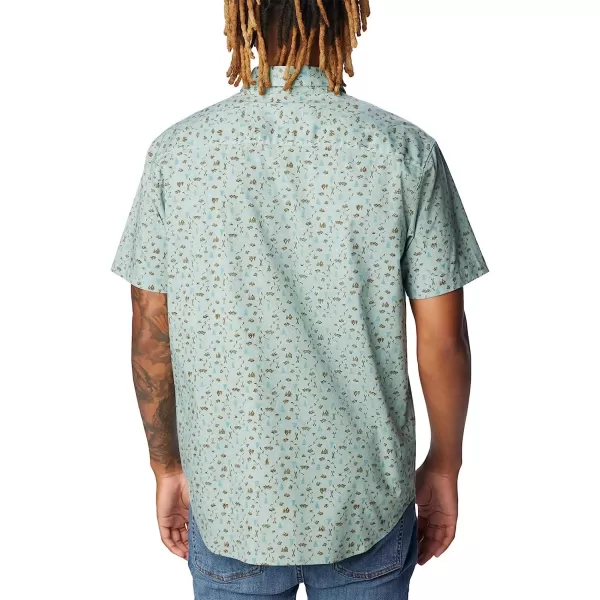 imageColumbia Mens Rapid Rivers Ii Short Sleeve ShirtStone BlueMakin Tracks Print