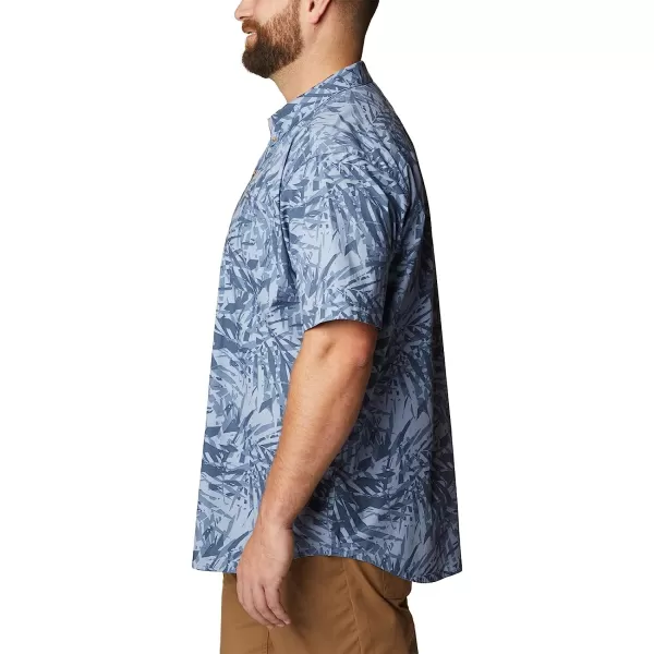 imageColumbia Mens Rapid Rivers Printed Short Sleeve ShirtBluestone Dye Palms