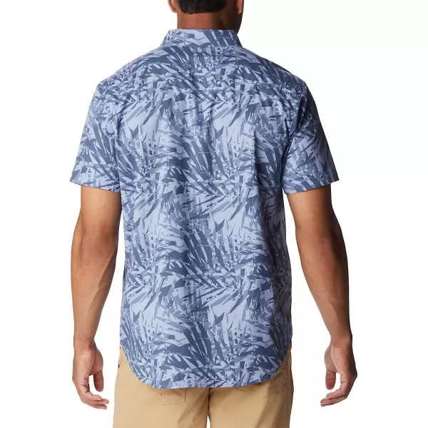 imageColumbia Mens Rapid Rivers Printed Short Sleeve ShirtBluestone Dye Palms