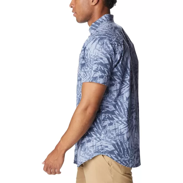 imageColumbia Mens Rapid Rivers Printed Short Sleeve ShirtBluestone Dye Palms