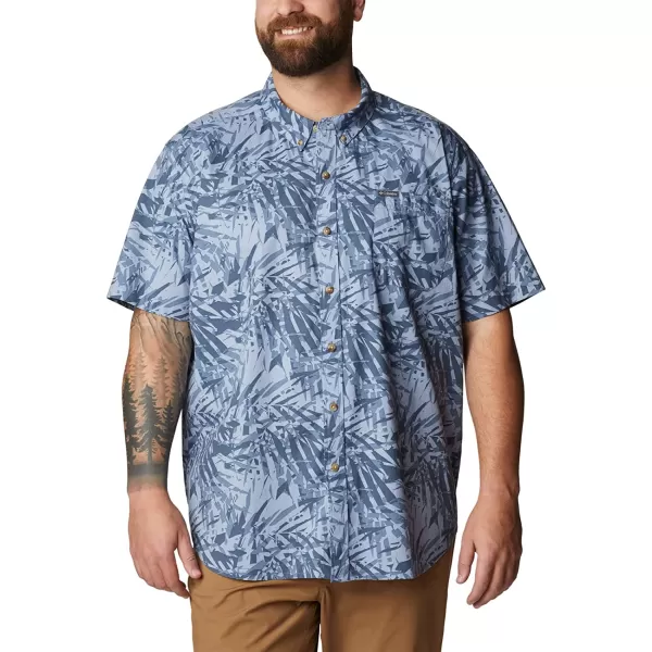 imageColumbia Mens Rapid Rivers Printed Short Sleeve ShirtBluestone Dye Palms