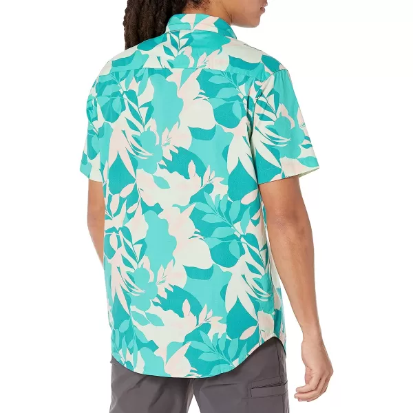 imageColumbia Mens Rapid Rivers Printed Short Sleeve ShirtBright Aqua Floriated