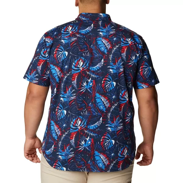 imageColumbia Mens Rapid Rivers Printed Short Sleeve ShirtBright Indigo King Palms Multi