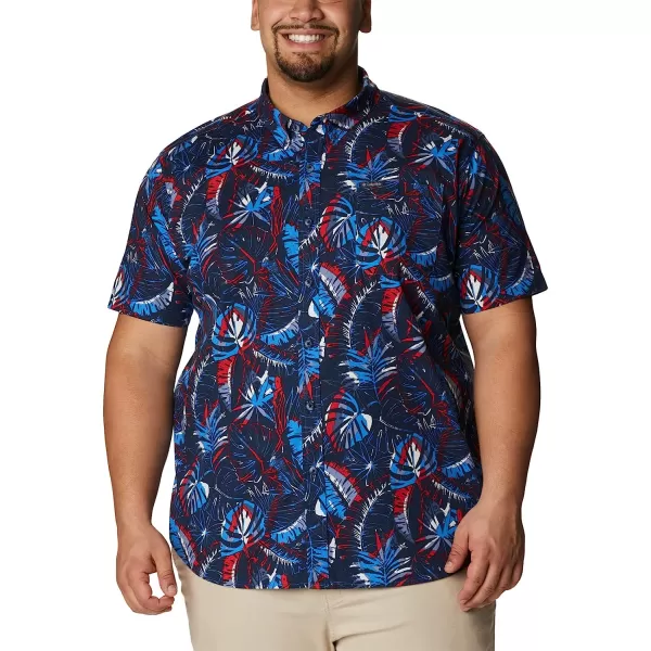 imageColumbia Mens Rapid Rivers Printed Short Sleeve ShirtBright Indigo King Palms Multi