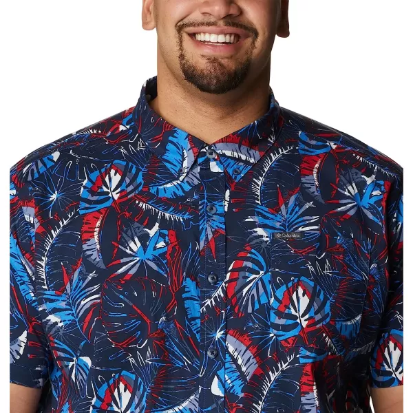 imageColumbia Mens Rapid Rivers Printed Short Sleeve ShirtBright Indigo King Palms Multi