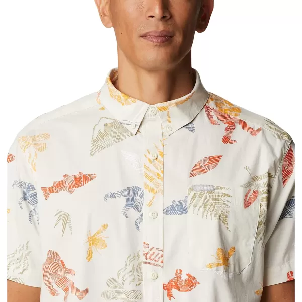 imageColumbia Mens Rapid Rivers Printed Short Sleeve ShirtChalk Wanderlandia