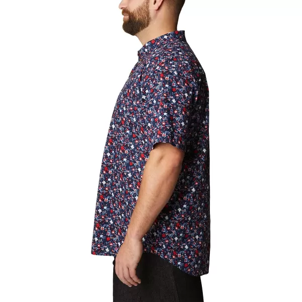 imageColumbia Mens Rapid Rivers Printed Short Sleeve ShirtCollegiate Navy Minibiscus
