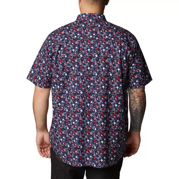 imageColumbia Mens Rapid Rivers Printed Short Sleeve ShirtCollegiate Navy Minibiscus