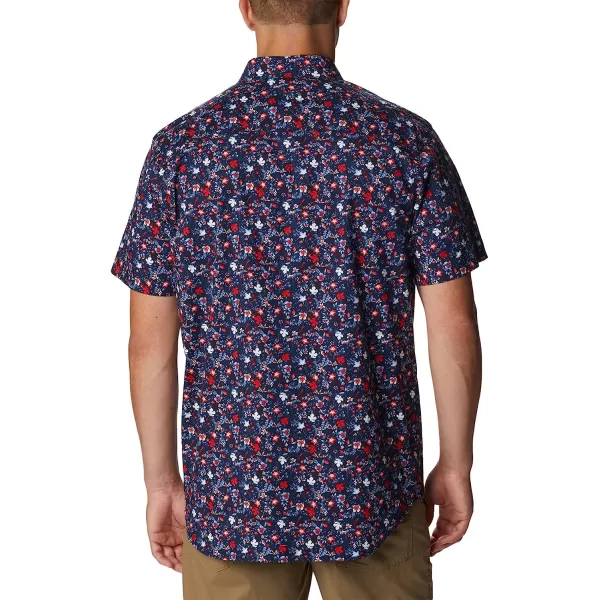 imageColumbia Mens Rapid Rivers Printed Short Sleeve ShirtCollegiate Navy Minibiscus