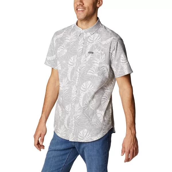 imageColumbia Mens Rapid Rivers Printed Short Sleeve ShirtColumbia Grey King Palms