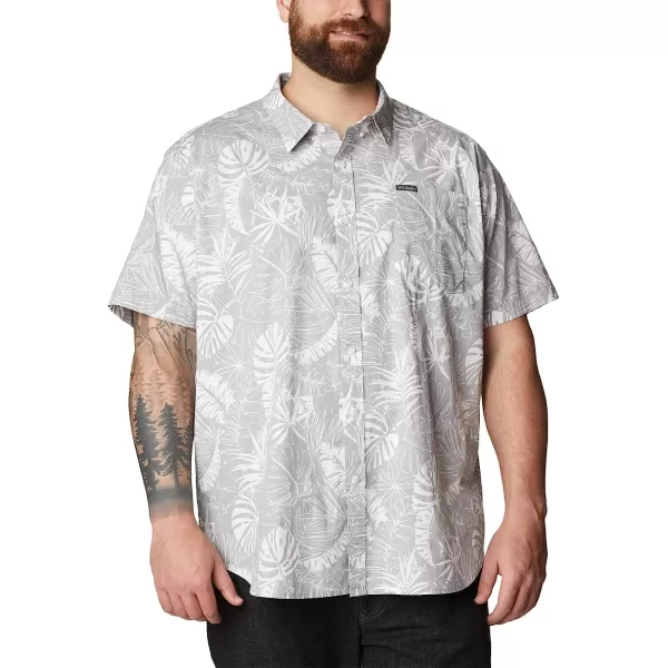 imageColumbia Mens Rapid Rivers Printed Short Sleeve ShirtColumbia Grey King Palms