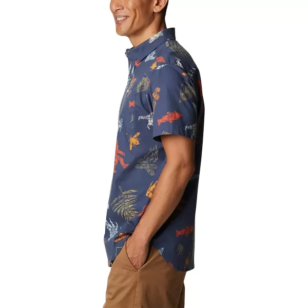 imageColumbia Mens Rapid Rivers Printed Short Sleeve ShirtDark Mountain Wanderlandia