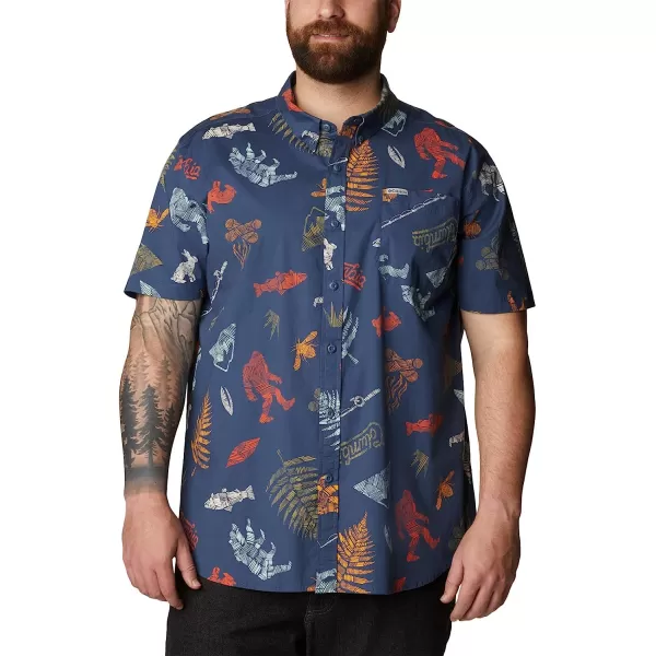 imageColumbia Mens Rapid Rivers Printed Short Sleeve ShirtDark Mountain Wanderlandia