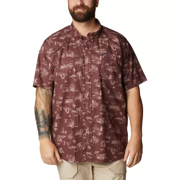 imageColumbia Mens Rapid Rivers Printed Short Sleeve ShirtLight Raisin Park Trip
