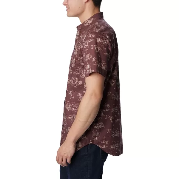 imageColumbia Mens Rapid Rivers Printed Short Sleeve ShirtLight Raisin Park Trip