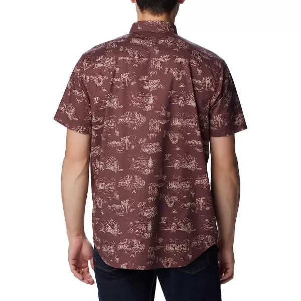 imageColumbia Mens Rapid Rivers Printed Short Sleeve ShirtLight Raisin Park Trip