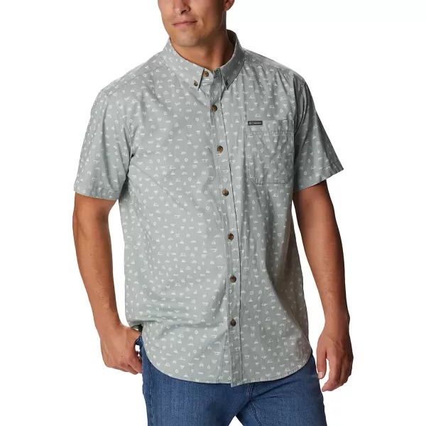 imageColumbia Mens Rapid Rivers Printed Short Sleeve ShirtMetal Camp Icon
