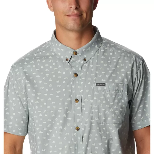 imageColumbia Mens Rapid Rivers Printed Short Sleeve ShirtMetal Camp Icon