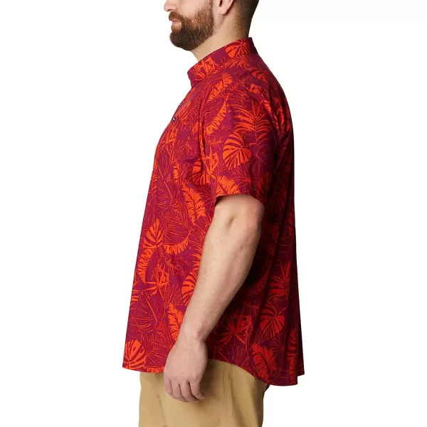 imageColumbia Mens Rapid Rivers Printed Short Sleeve ShirtRed Onion King Palms