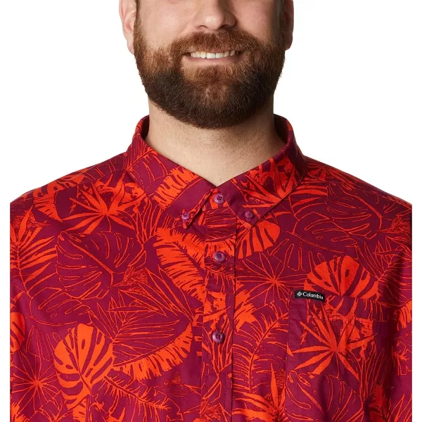 imageColumbia Mens Rapid Rivers Printed Short Sleeve ShirtRed Onion King Palms