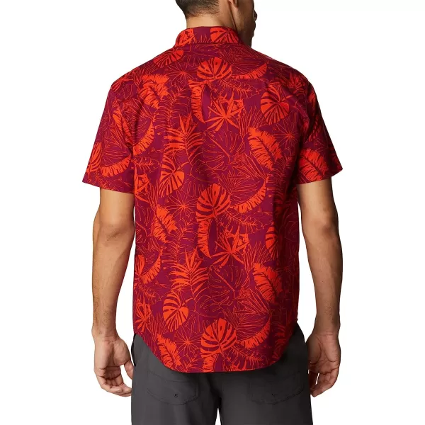 imageColumbia Mens Rapid Rivers Printed Short Sleeve ShirtRed Onion King Palms