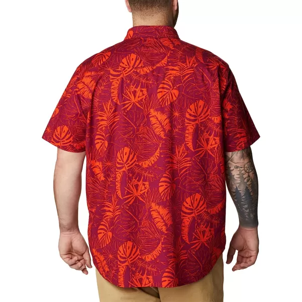imageColumbia Mens Rapid Rivers Printed Short Sleeve ShirtRed Onion King Palms