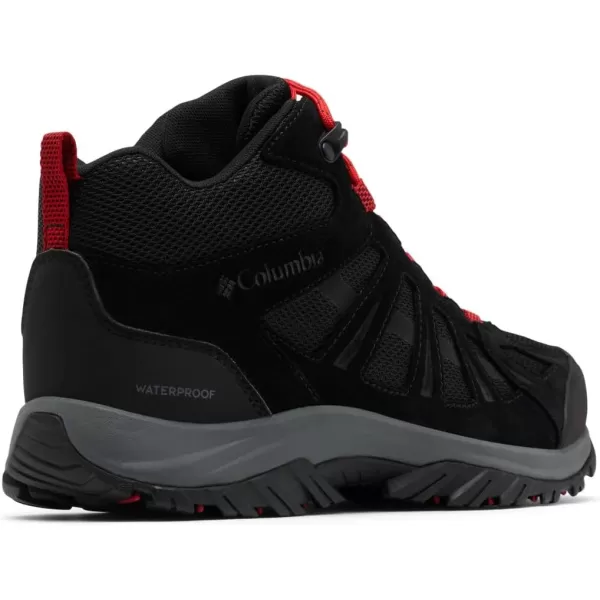 imageColumbia Mens Redmond Iii Mid Waterproof Hiking Shoe2024 BlackMountain Red