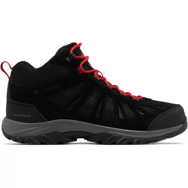 imageColumbia Mens Redmond Iii Mid Waterproof Hiking Shoe2024 BlackMountain Red