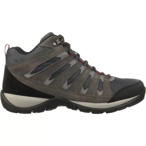imageColumbia Mens Redmond V2 Mid Waterproof Hiking ShoeGraphiteRed Jasper