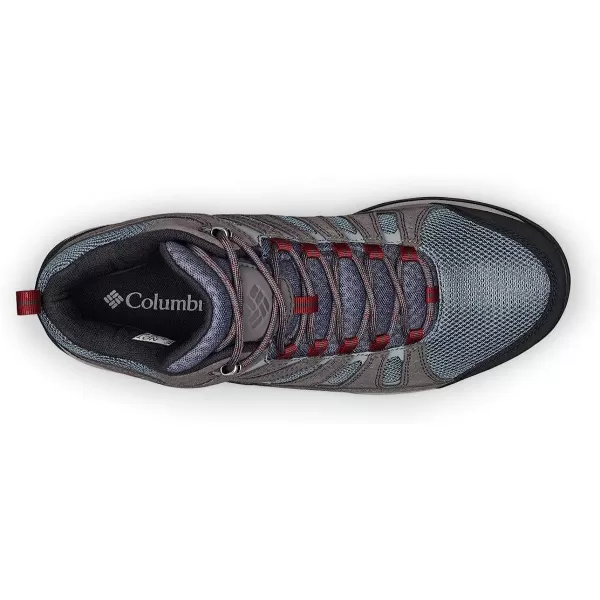 imageColumbia Mens Redmond V2 Mid Waterproof Hiking ShoeGraphiteRed Jasper