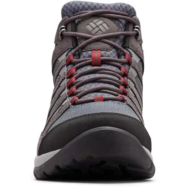 imageColumbia Mens Redmond V2 Mid Waterproof Hiking ShoeGraphiteRed Jasper
