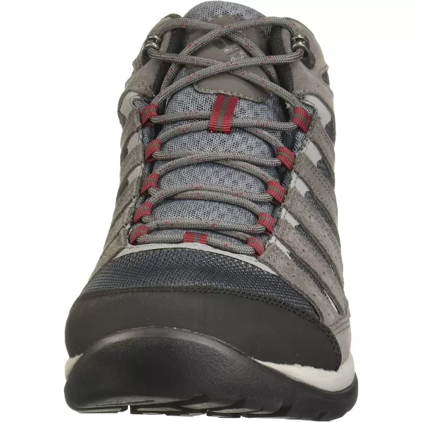 imageColumbia Mens Redmond V2 Mid Waterproof Hiking ShoeGraphiteRed Jasper