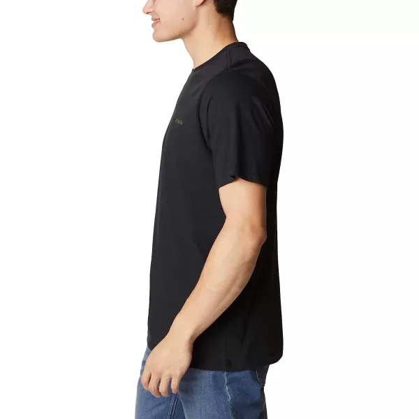 imageColumbia Mens Rockaway River Back Graphic Short Sleeve TeeBlackHex Natured Graphic